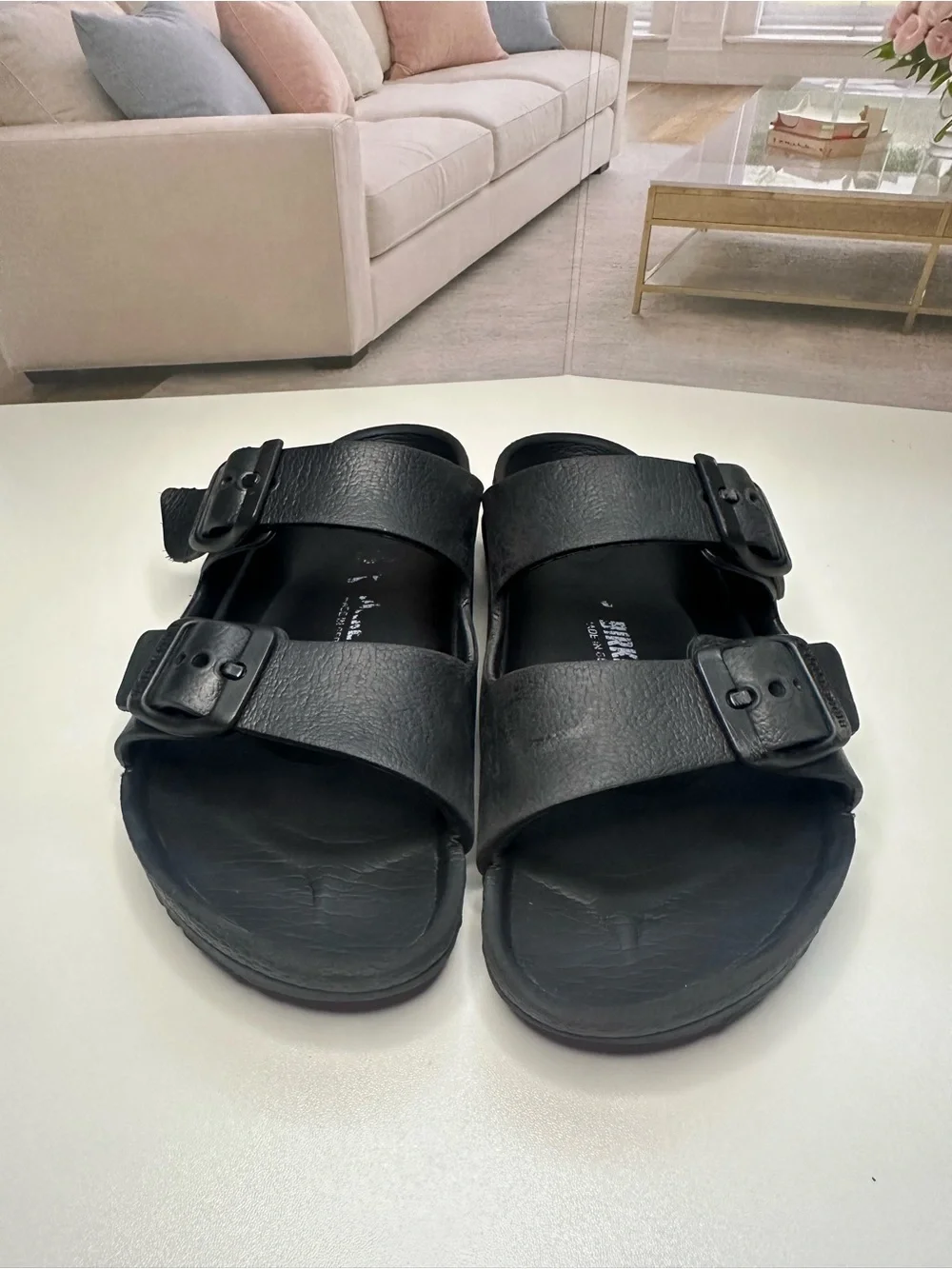 Birkenstock Kids Black Two-Strap Sandals